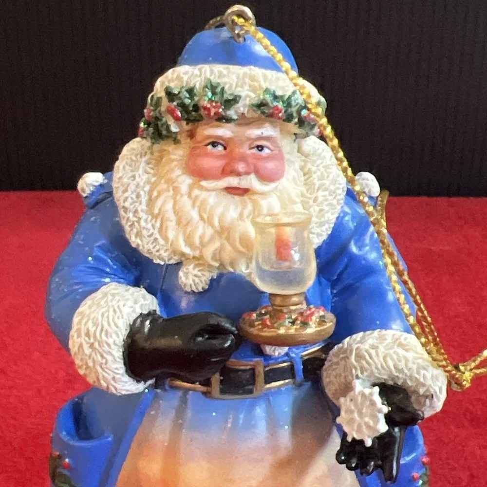 Christmas Night Visit Santa Ornament Thomas Kinkade‎ Old World Ashton Drake 2003